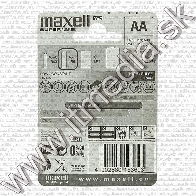 Image of Maxell Super LR06 4x*AA*alkáli elem (IT8444)